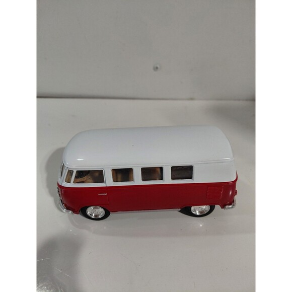 Kinsmart Die Cast 1:32 Red & White 1962 Volkswagen (VW) MicroBus Classic Car - Picture 2 of 6